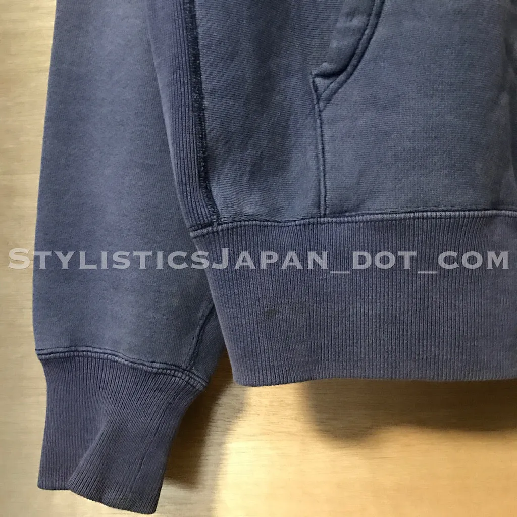 [L] FPAR Vintage Half Zip Mock Neck Pullover Sweatshirt Navy