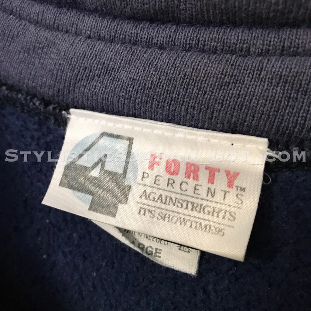 [L] FPAR Vintage Half Zip Mock Neck Pullover Sweatshirt Navy
