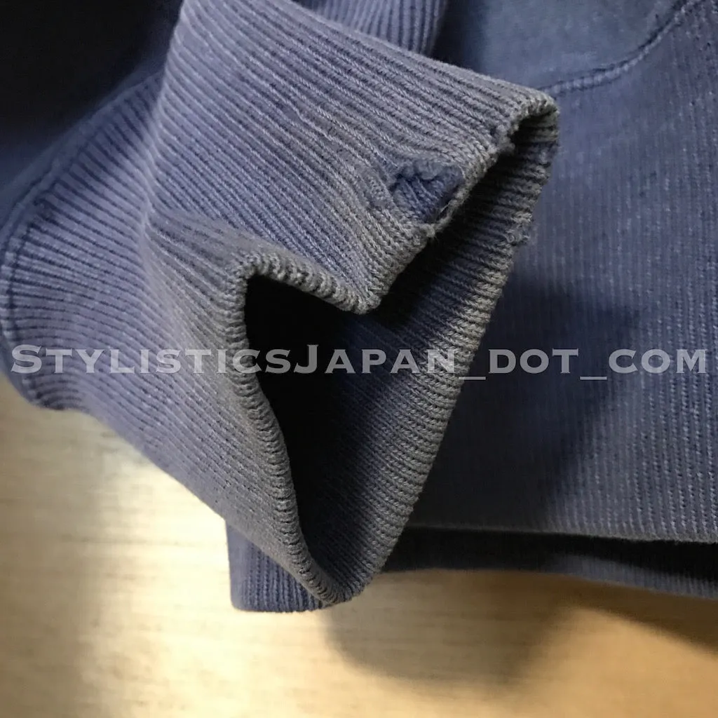 [L] FPAR Vintage Half Zip Mock Neck Pullover Sweatshirt Navy