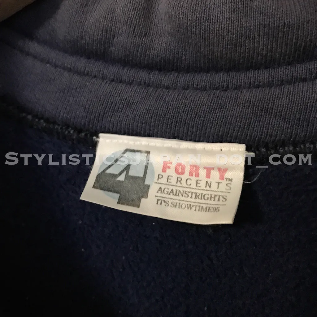 [L] FPAR Vintage Half Zip Mock Neck Pullover Sweatshirt Navy