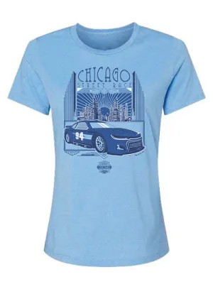 Ladies Chicago Street Race Art Deco T-Shirt