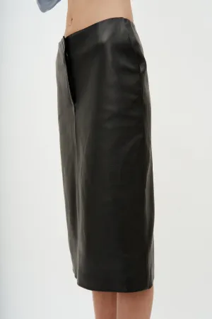 Leather Pencil Black Skirt