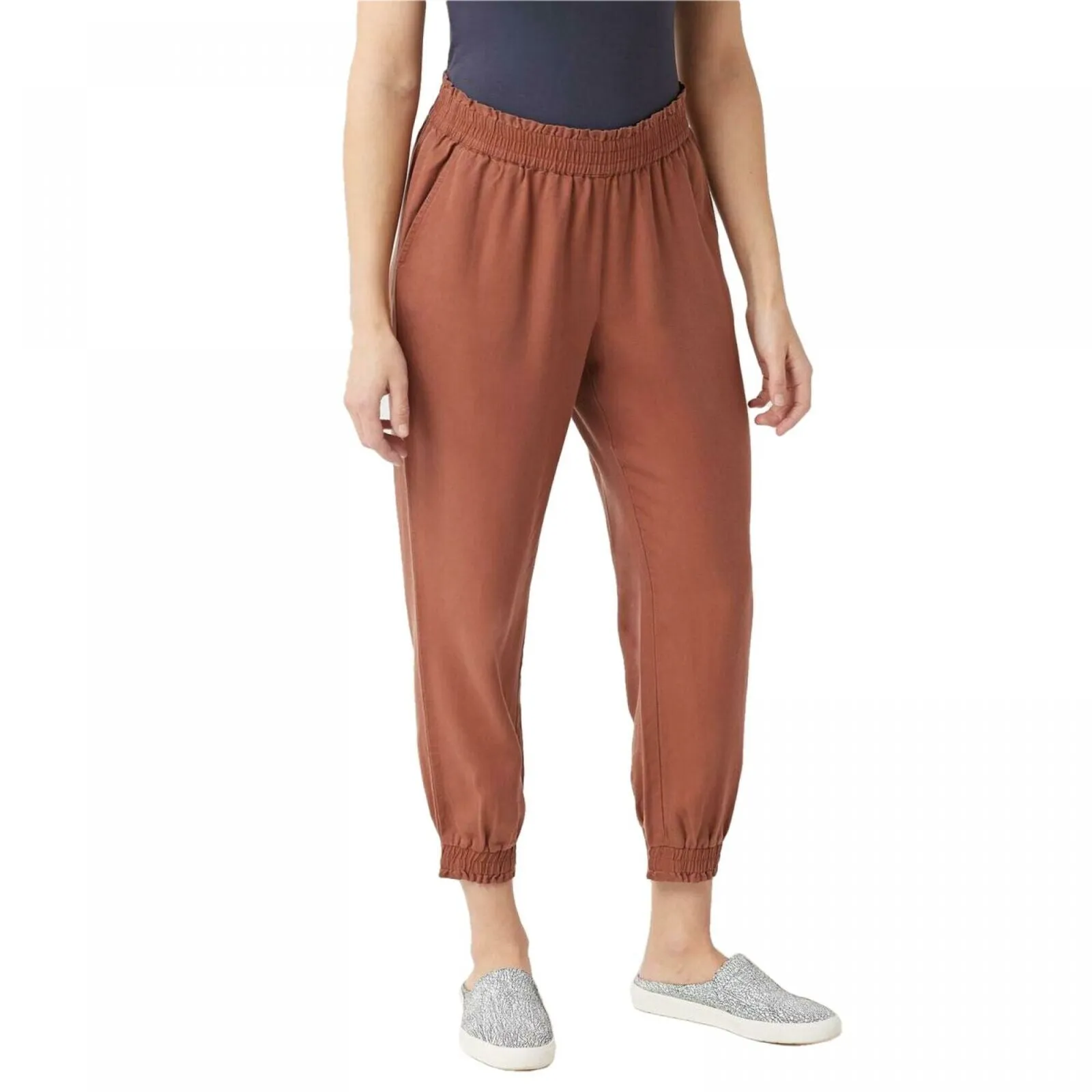 LOGO by Lori Goldstein Woven Lyocell Jogger Pants With Pockets