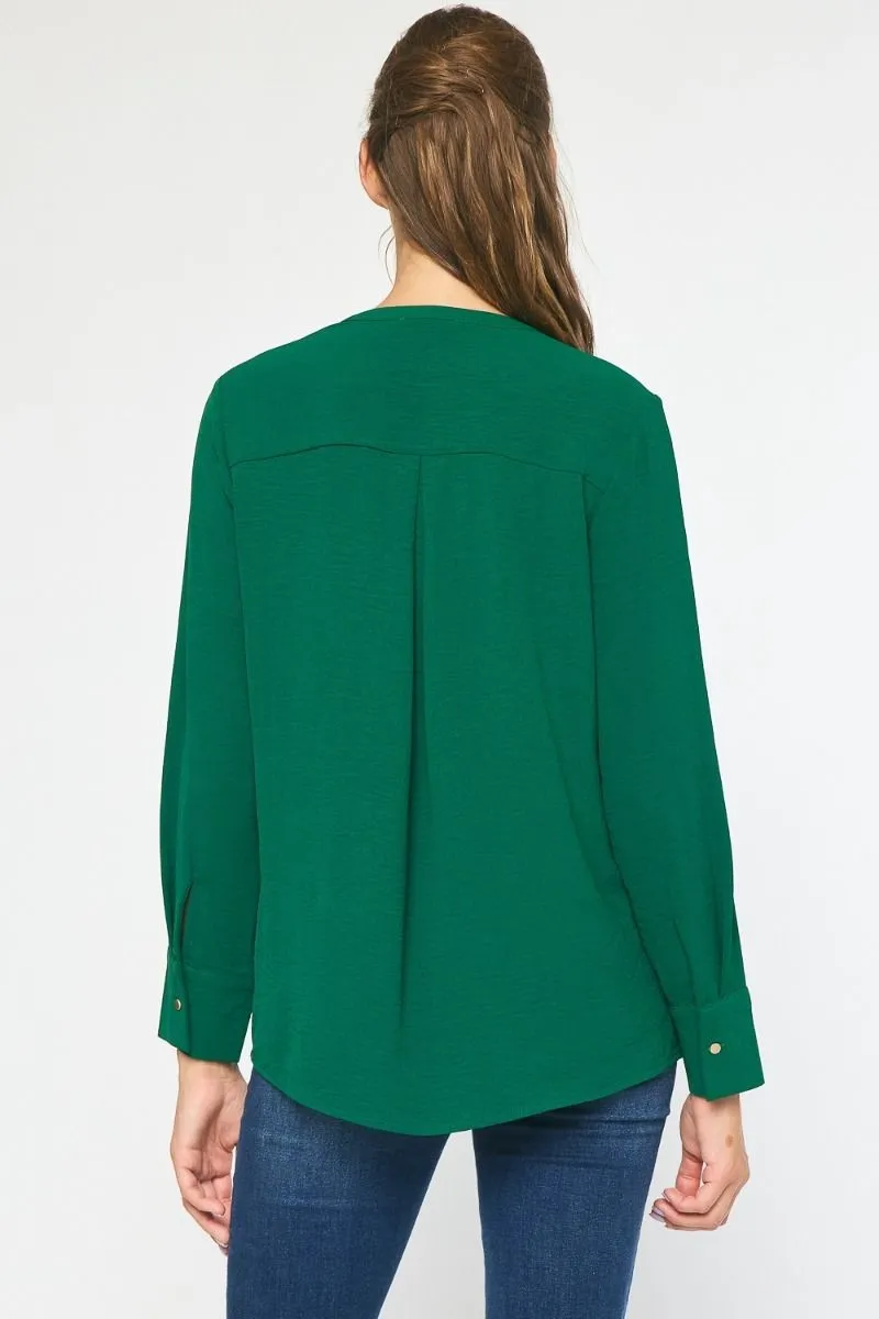 Long Sleeve Button Up with Pocket