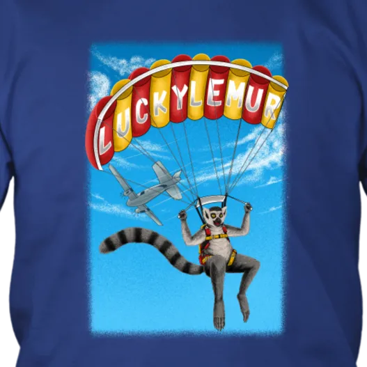 Lucky Lemur Parachute T-shirt, Lemur Sky Diver Shirt, Lemur Gift Shirt
