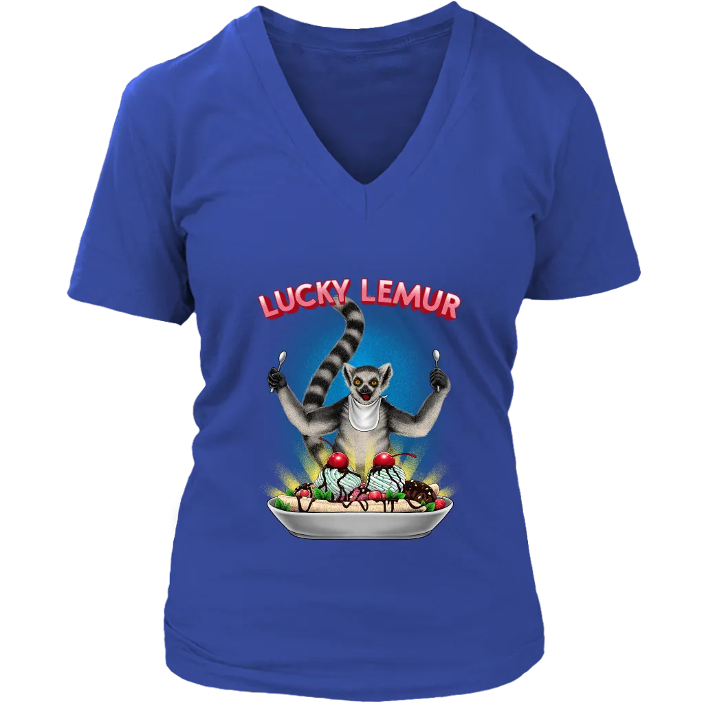 Lucky Lemur T-shirt, Funny Lemur Shirt, Funny Ice Cream T-shirt,