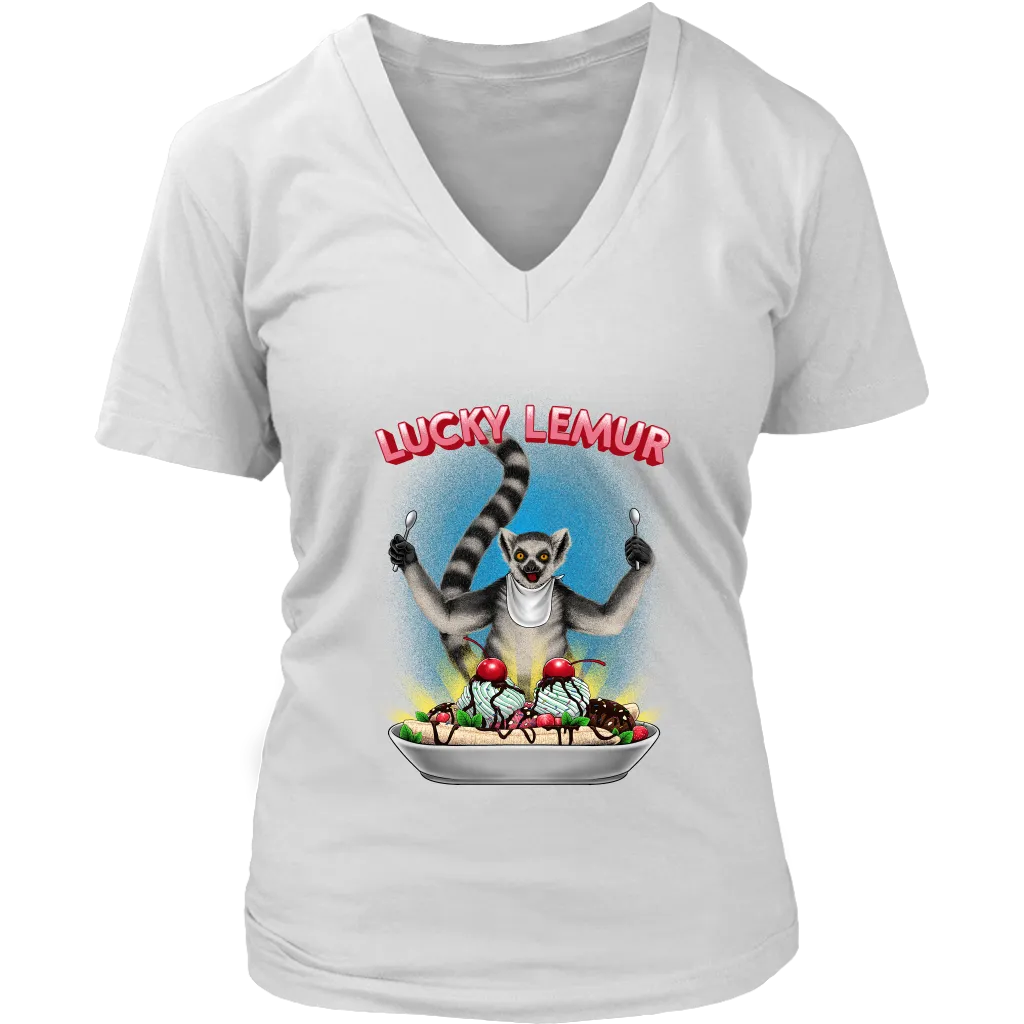 Lucky Lemur T-shirt, Funny Lemur Shirt, Funny Ice Cream T-shirt,