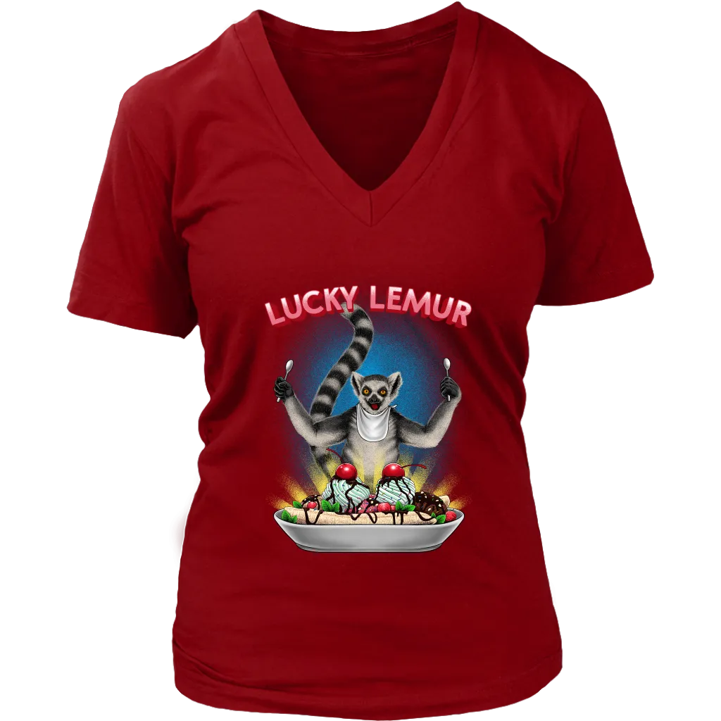 Lucky Lemur T-shirt, Funny Lemur Shirt, Funny Ice Cream T-shirt,