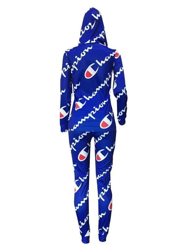 mangocouture Logo Print Hoodie & Pants Set--Clearance
