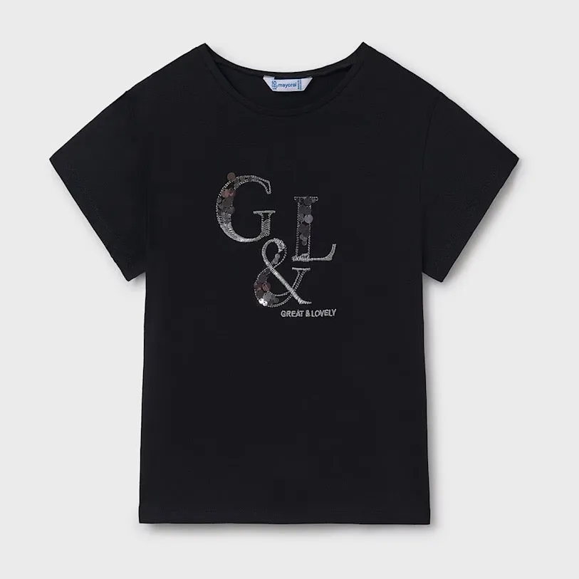 Mayoral Older Girls T-Shirt 854 Black