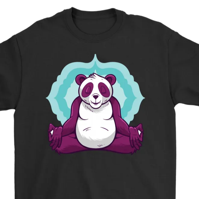 Meditation T-shirt, Funny Meditation Gift, Panda Meditation Shirt, Panda Yoga Shirt, Funny Panda Shirt