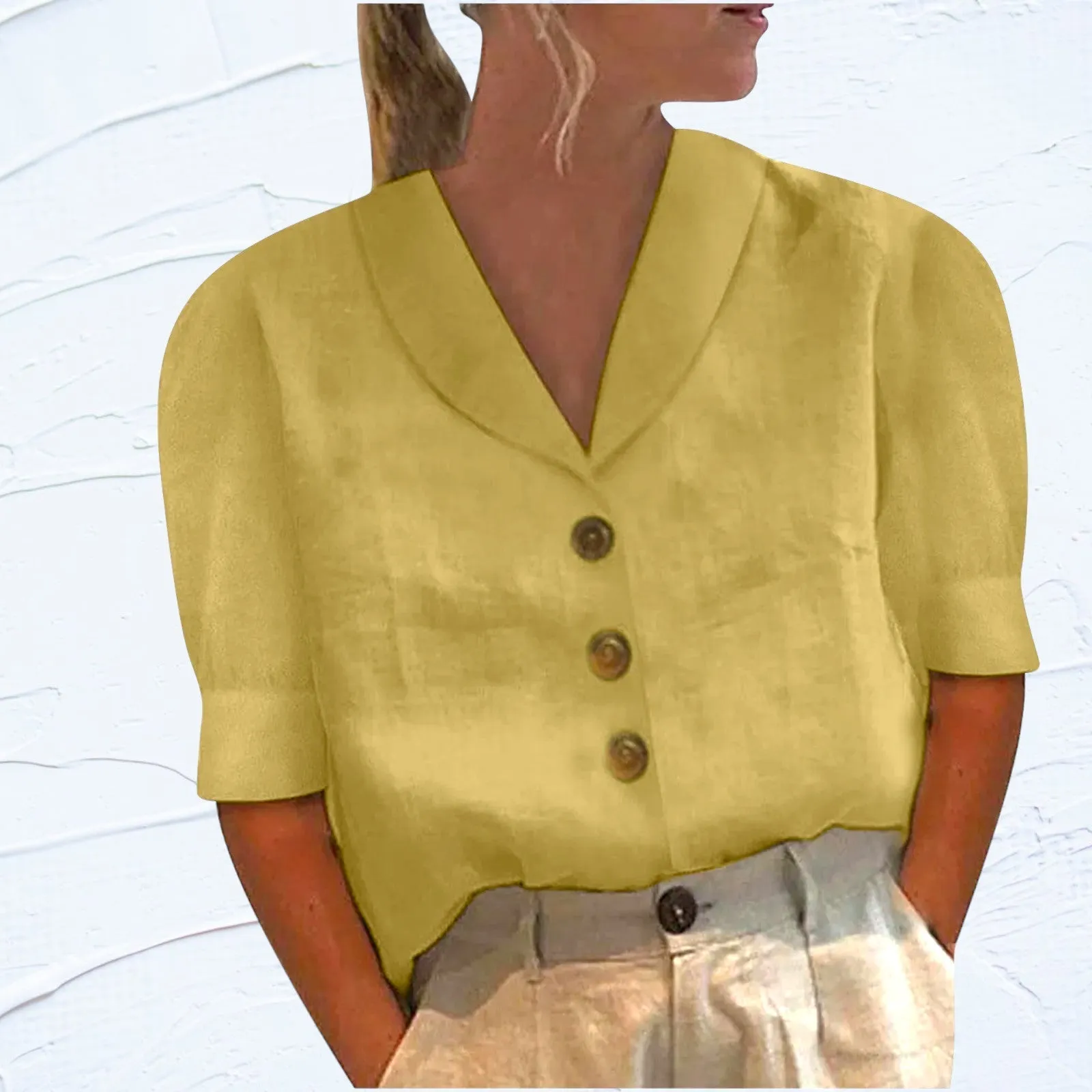 Millie - Chic Collared Button-Up Blouse