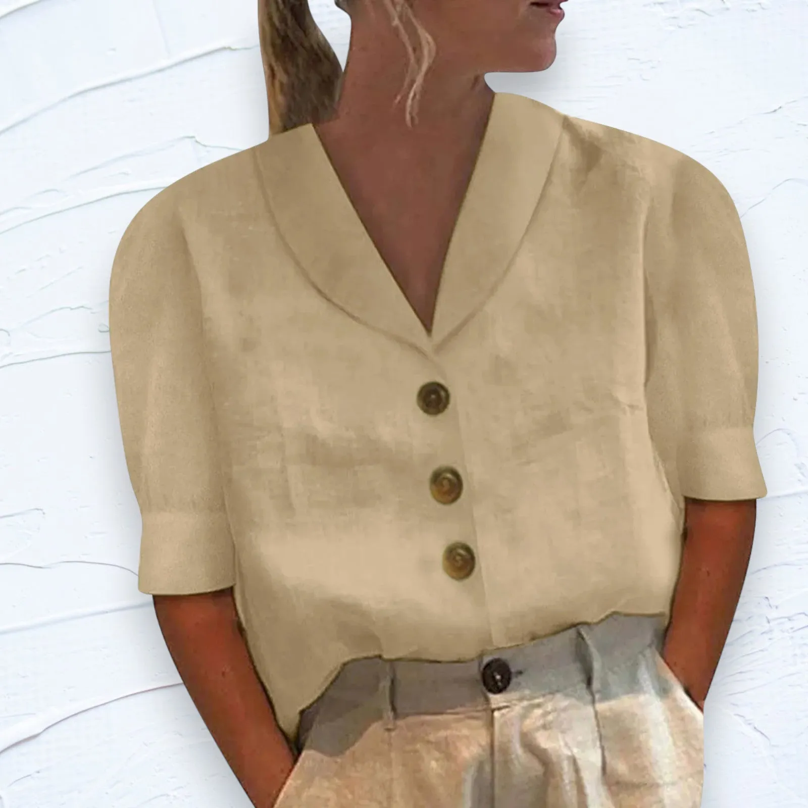 Millie - Chic Collared Button-Up Blouse