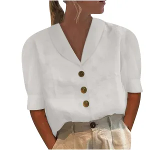 Millie - Chic Collared Button-Up Blouse