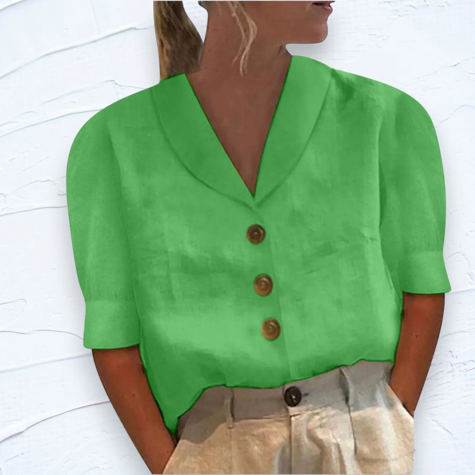 Millie - Chic Collared Button-Up Blouse