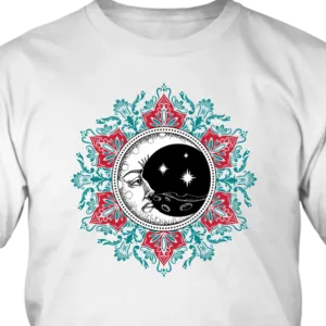 Moon and Stars T-shirt, Nighttime Meditation Shirt