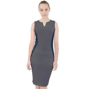 navy cheetah Midi Bodycon Dress