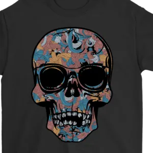 Paisley Skull T-shirt, Flowering Skull Shirt