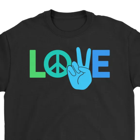 Peace and Love T-shirt, Gift for Hippie, Love Shirt, Gift of Love, Psychedelic Shirt