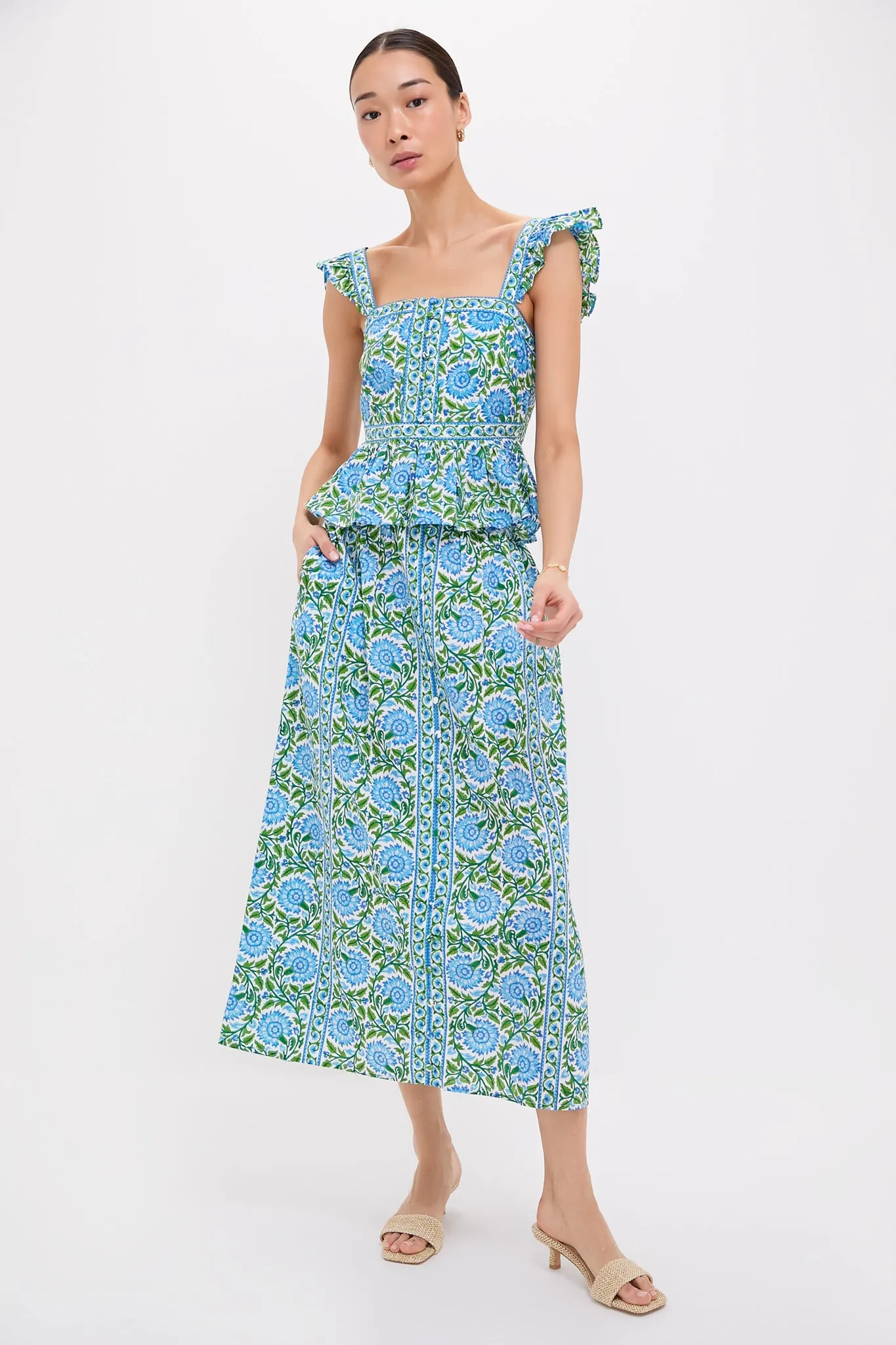 Peacock Border Freya Top
