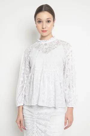 Petal Blouse in White