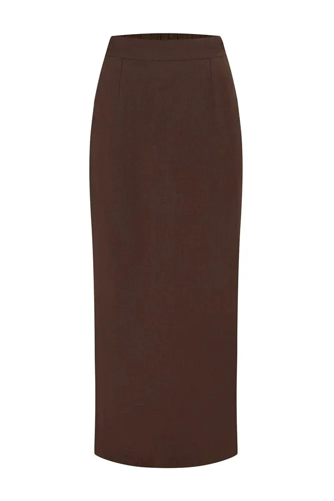 Posse Emma Pencil Skirt in Chocolate