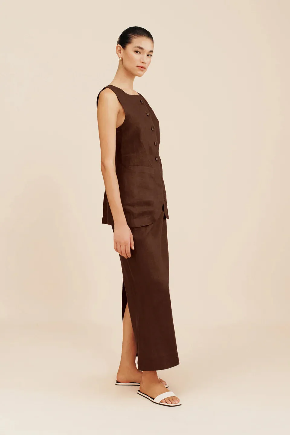 Posse Emma Pencil Skirt in Chocolate