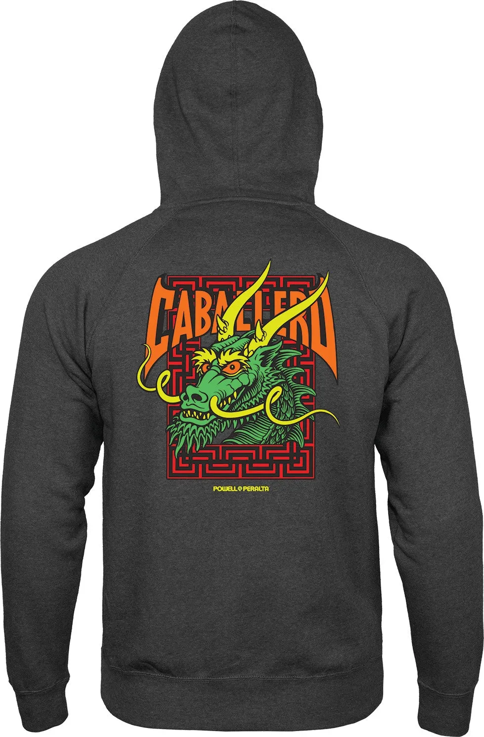 Powell Peralta - Caballero Street Dragon Mens Zip Hoodie Charcoal Heather