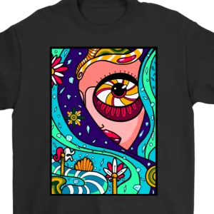 Psychedelic T-shirt, Gift for Hippie, Psychedelic Girl Shirt, Psychedelic Gift, Abstract T-shirt