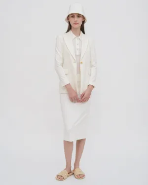 PULL ON PENCIL SKIRT - SOLID INTERLOCK