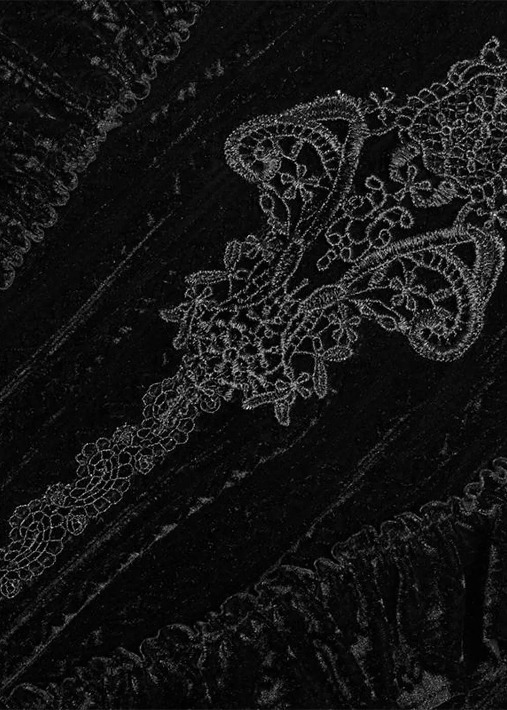 Punk Rave Cello Velvet Blouse Black