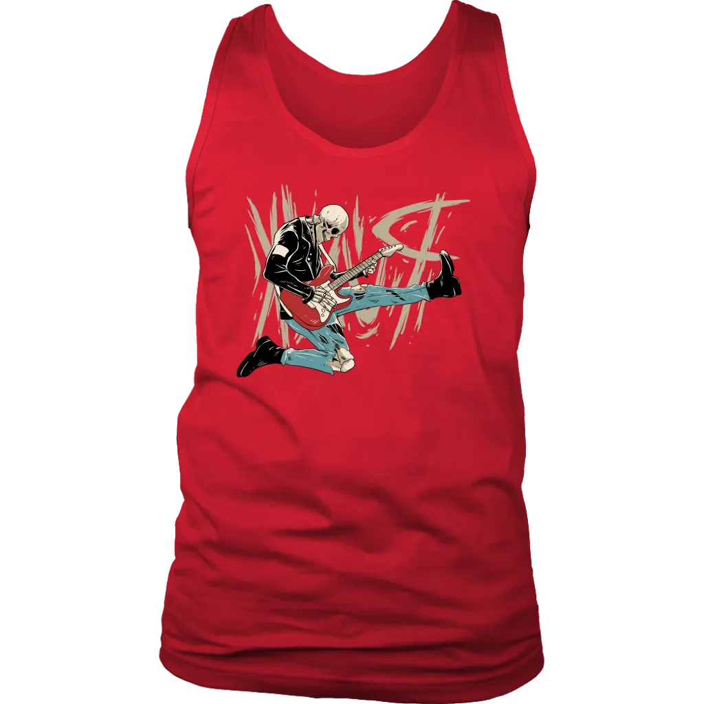 Punk Rock T-shirt, Gift for Punk Rocker, Punk Rock Guitar T-shirt, Skeleton Playing Guitar Shirt