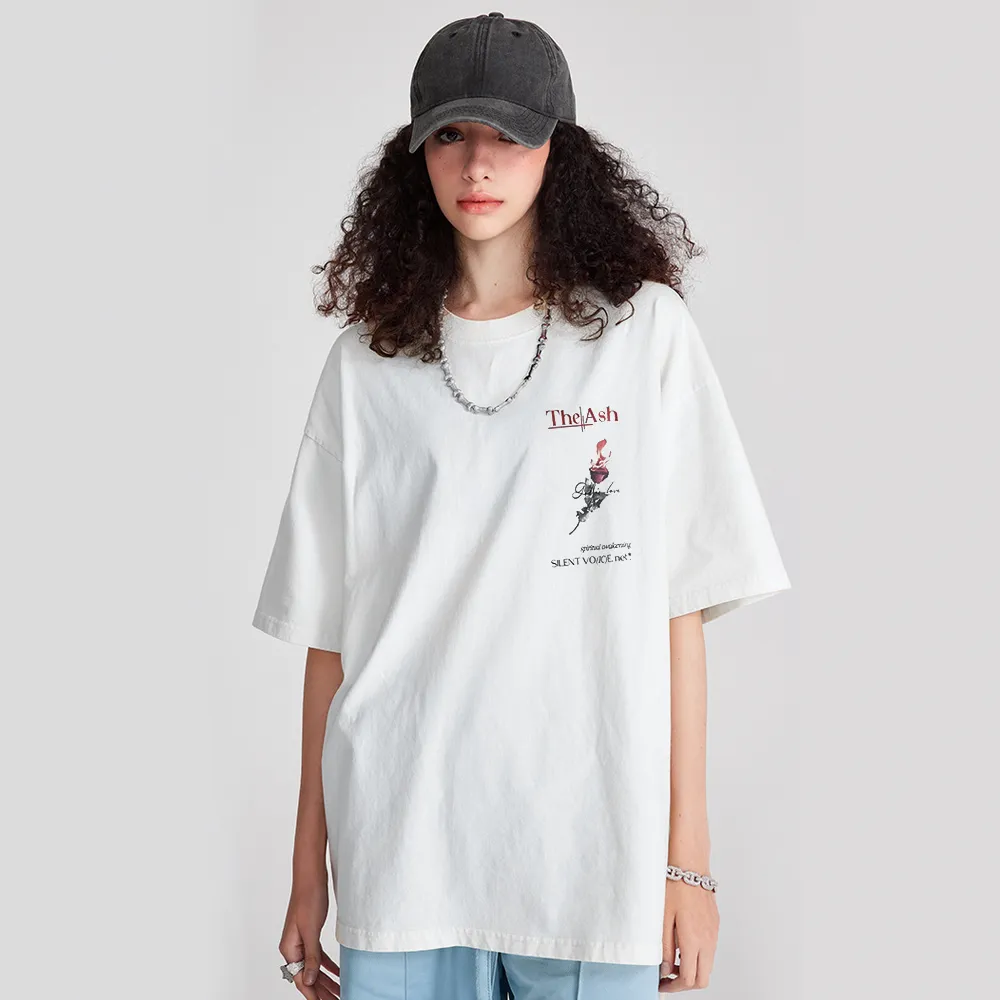 Pure Cotton 260G Flame Rose T-shirt