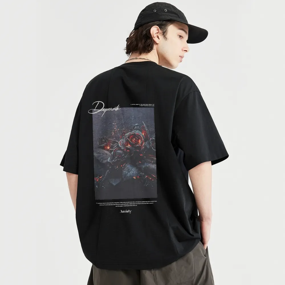 Pure Cotton 260G Flame Rose T-shirt