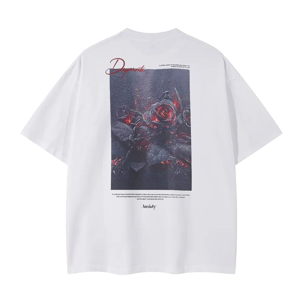 Pure Cotton 260G Flame Rose T-shirt