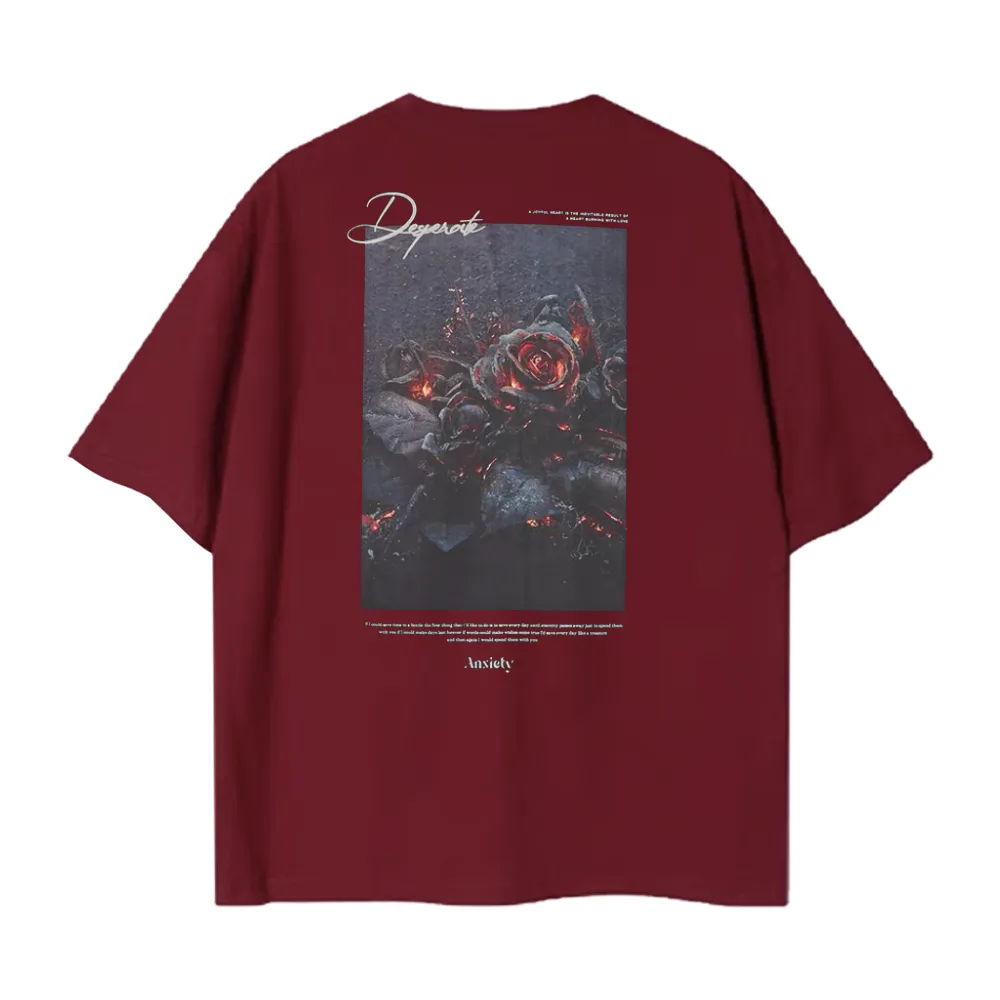 Pure Cotton 260G Flame Rose T-shirt