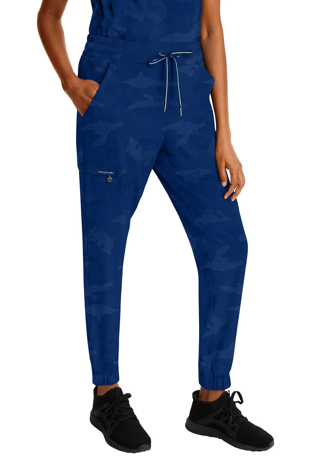 Purple Label Jacquard Tate Jogger Camo Pants Navy
