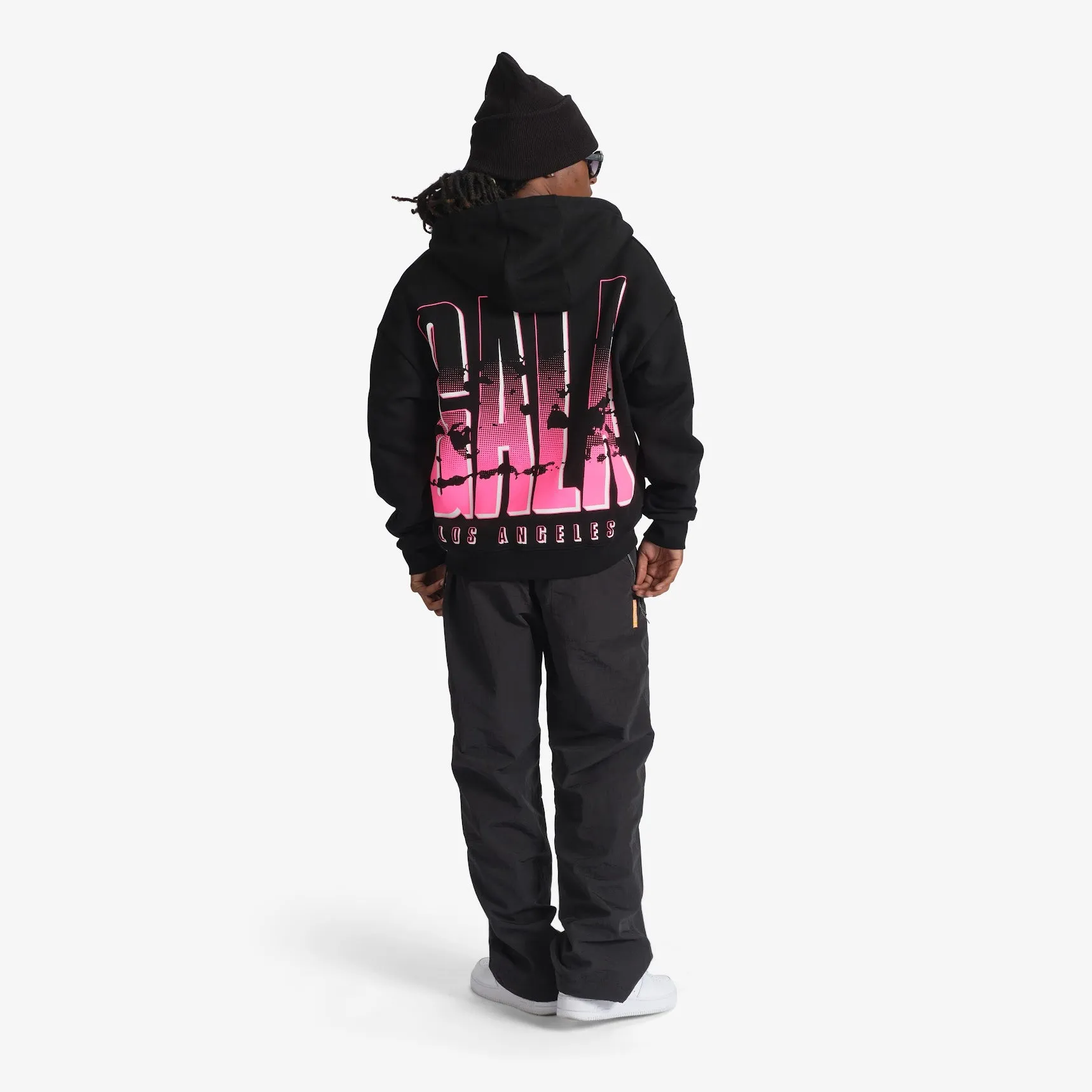 "Name" Zip Hoodie (black/pink)