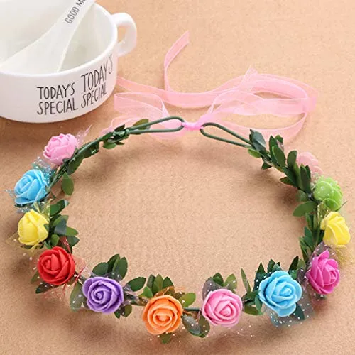 Rainbow Flower Crown Ballet Tutu for Girls