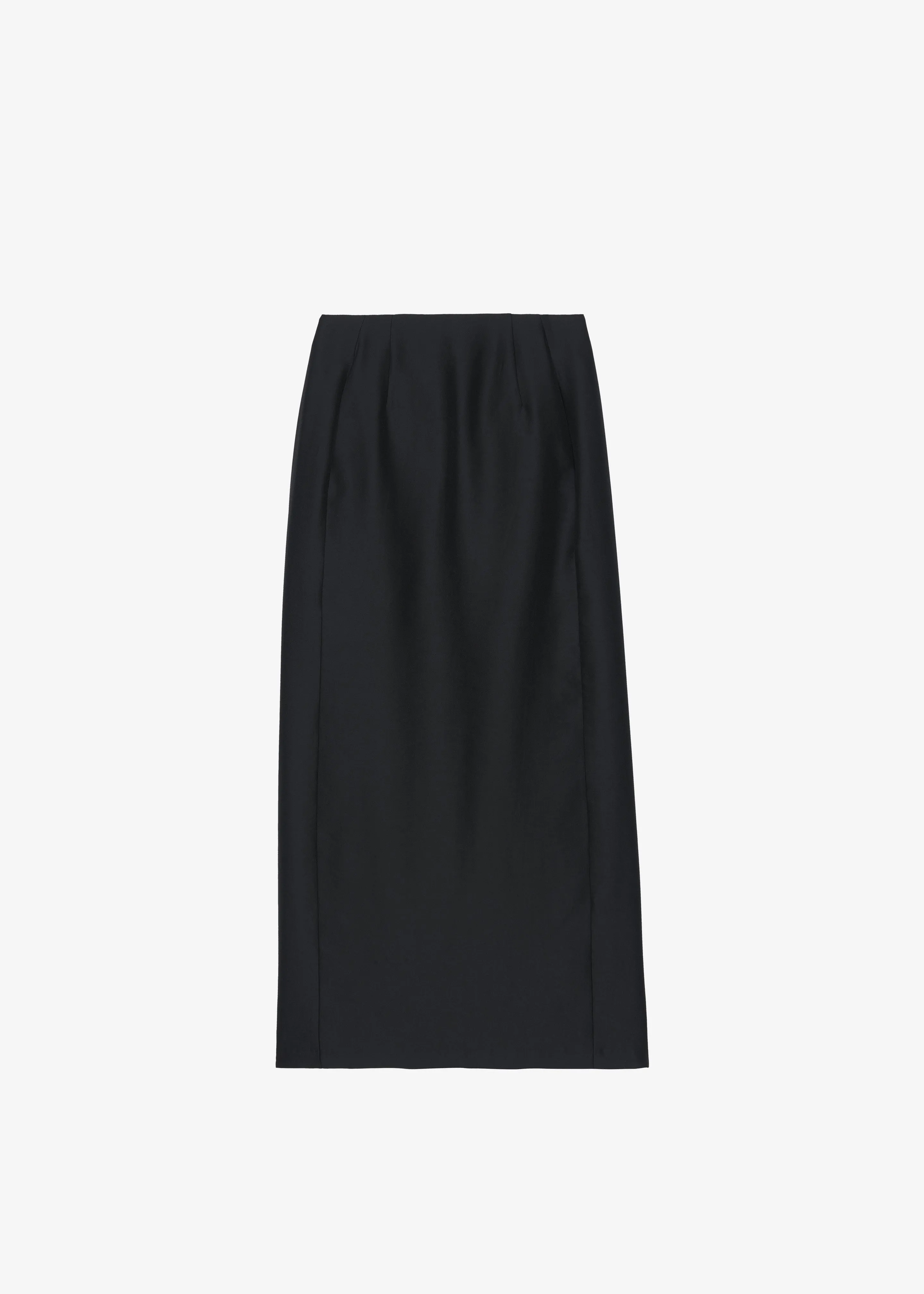 Riona Lustrous Pencil Skirt - Black