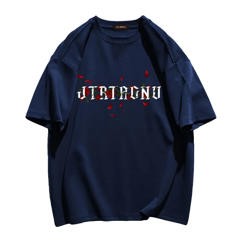 Rose Cross Print T-shirt