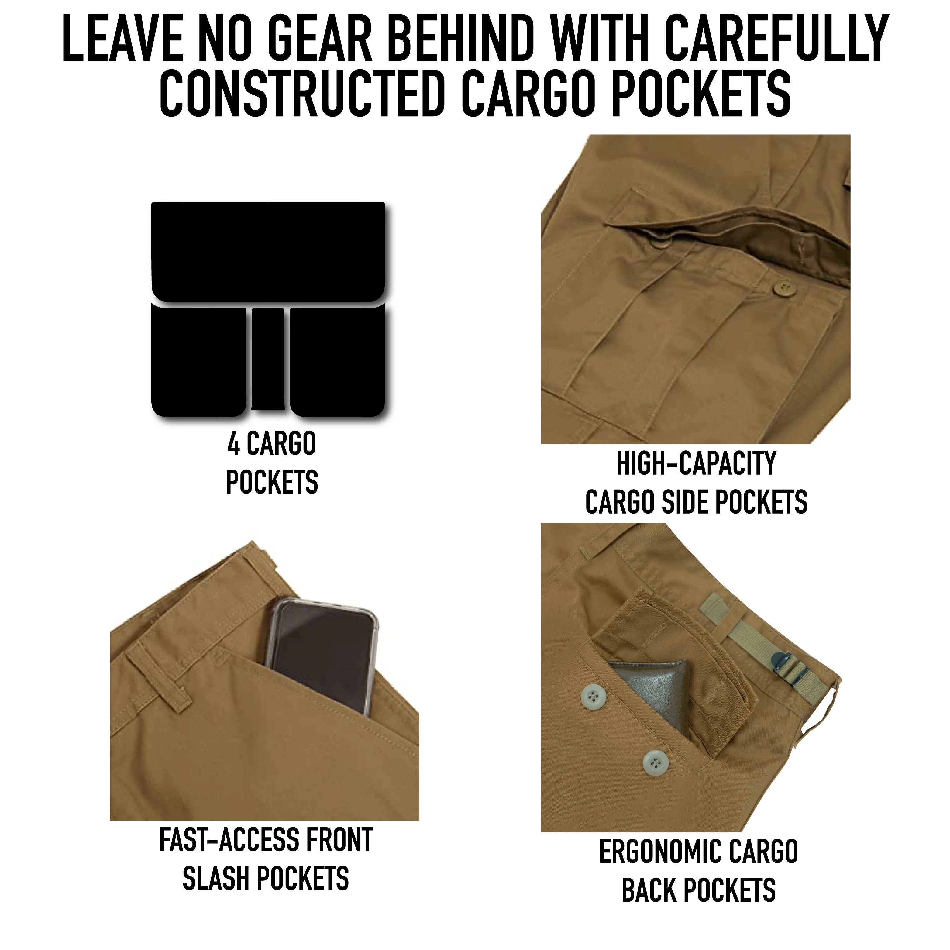 Rothco Color Camo Tactical BDU Pants - Black Camo