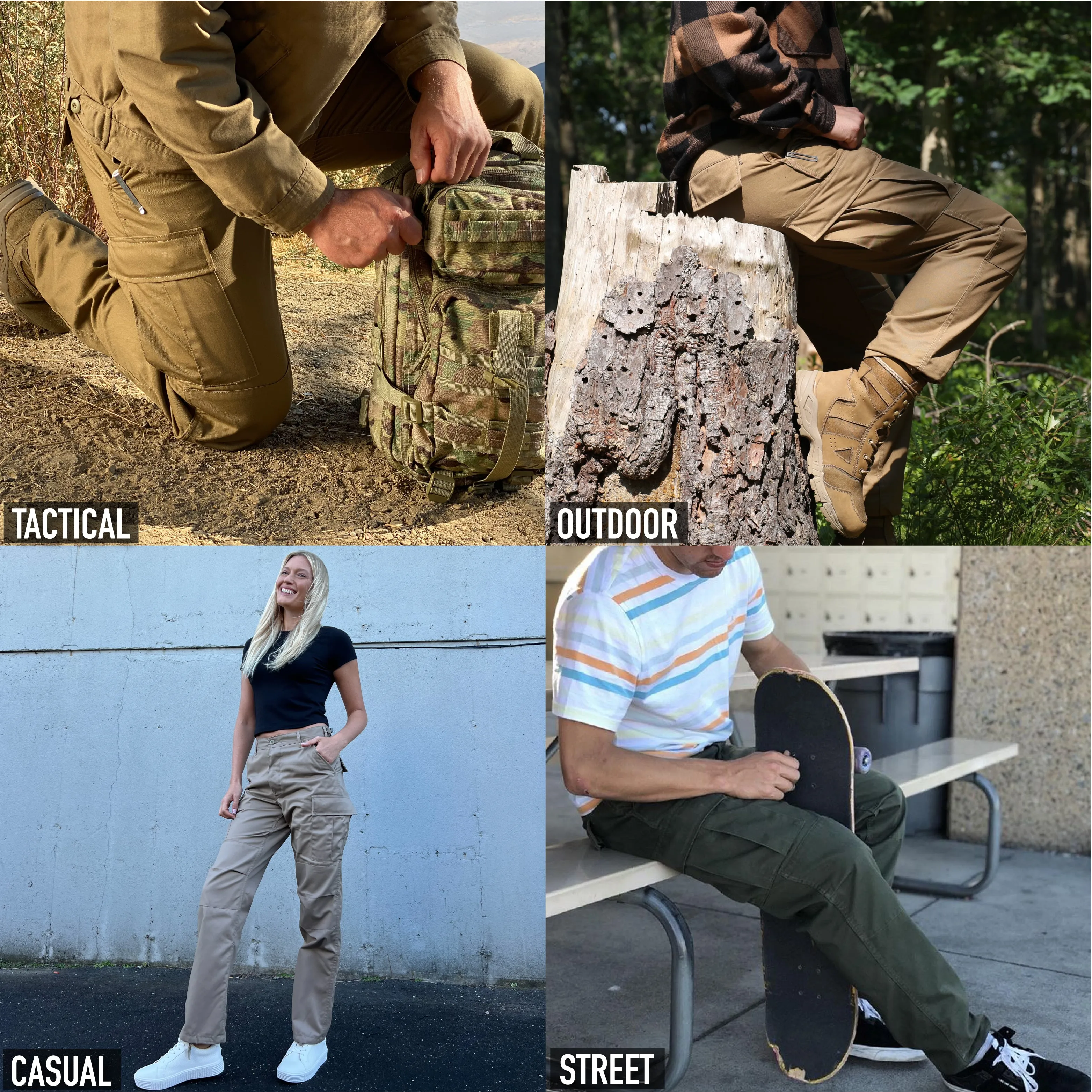 Rothco Color Camo Tactical BDU Pants - Black Camo