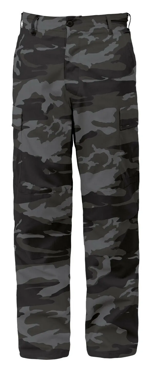 Rothco Color Camo Tactical BDU Pants - Black Camo