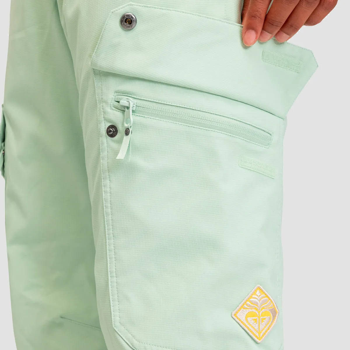 Roxy Passive Lines Snow Pants Cameo Green - Womens
