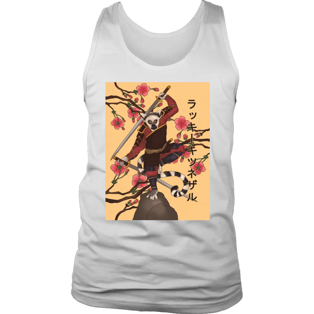 Samurai T-shirt, Japanese style T-shirt, Lucky Lemur in Japan Shirt