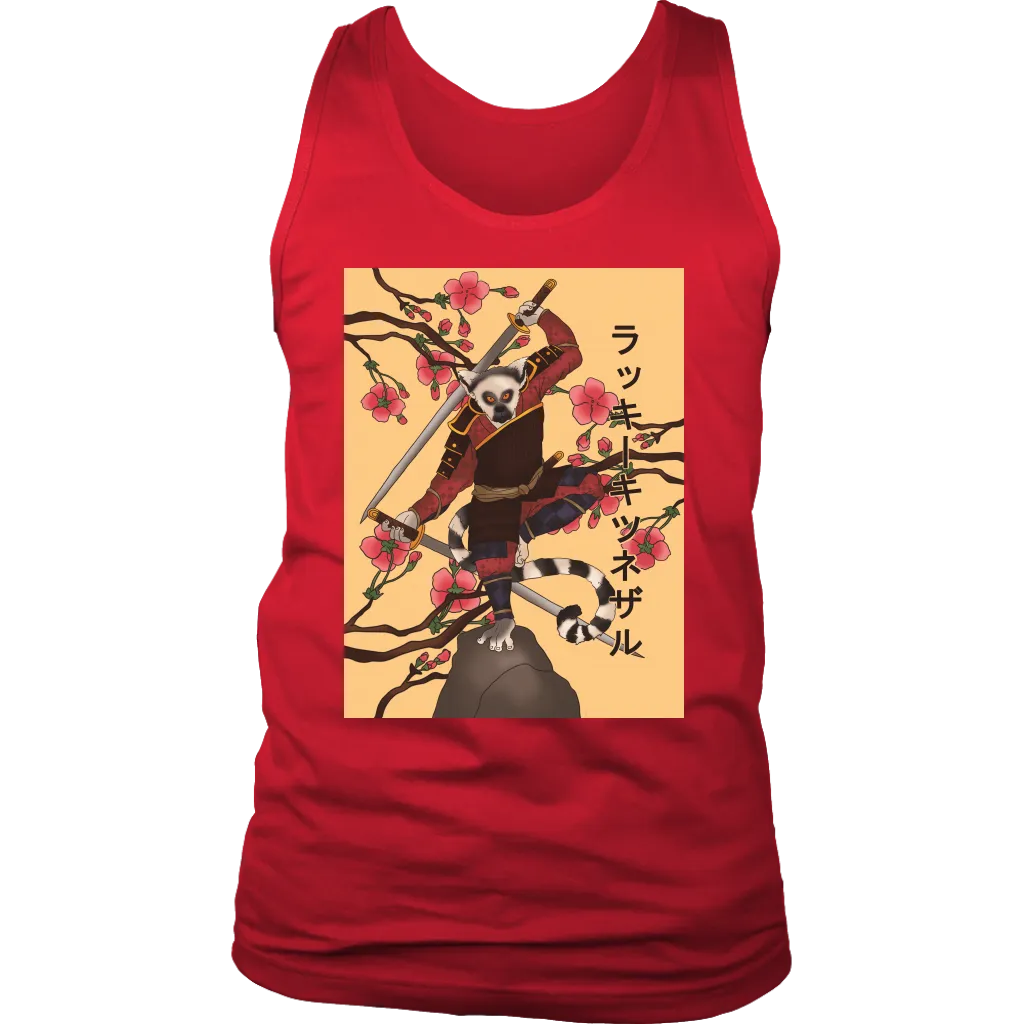 Samurai T-shirt, Japanese style T-shirt, Lucky Lemur in Japan Shirt