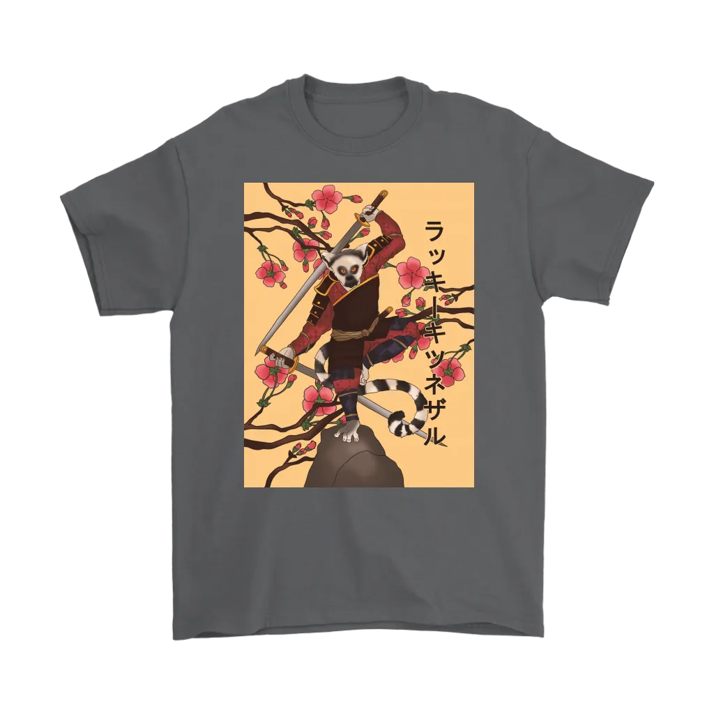 Samurai T-shirt, Japanese style T-shirt, Lucky Lemur in Japan Shirt