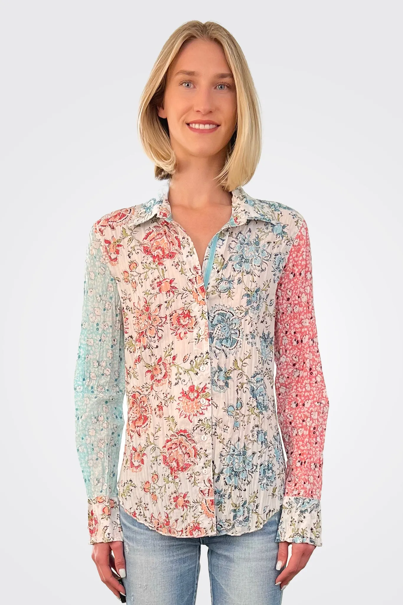 Santiago Button Down Shirt - Coral