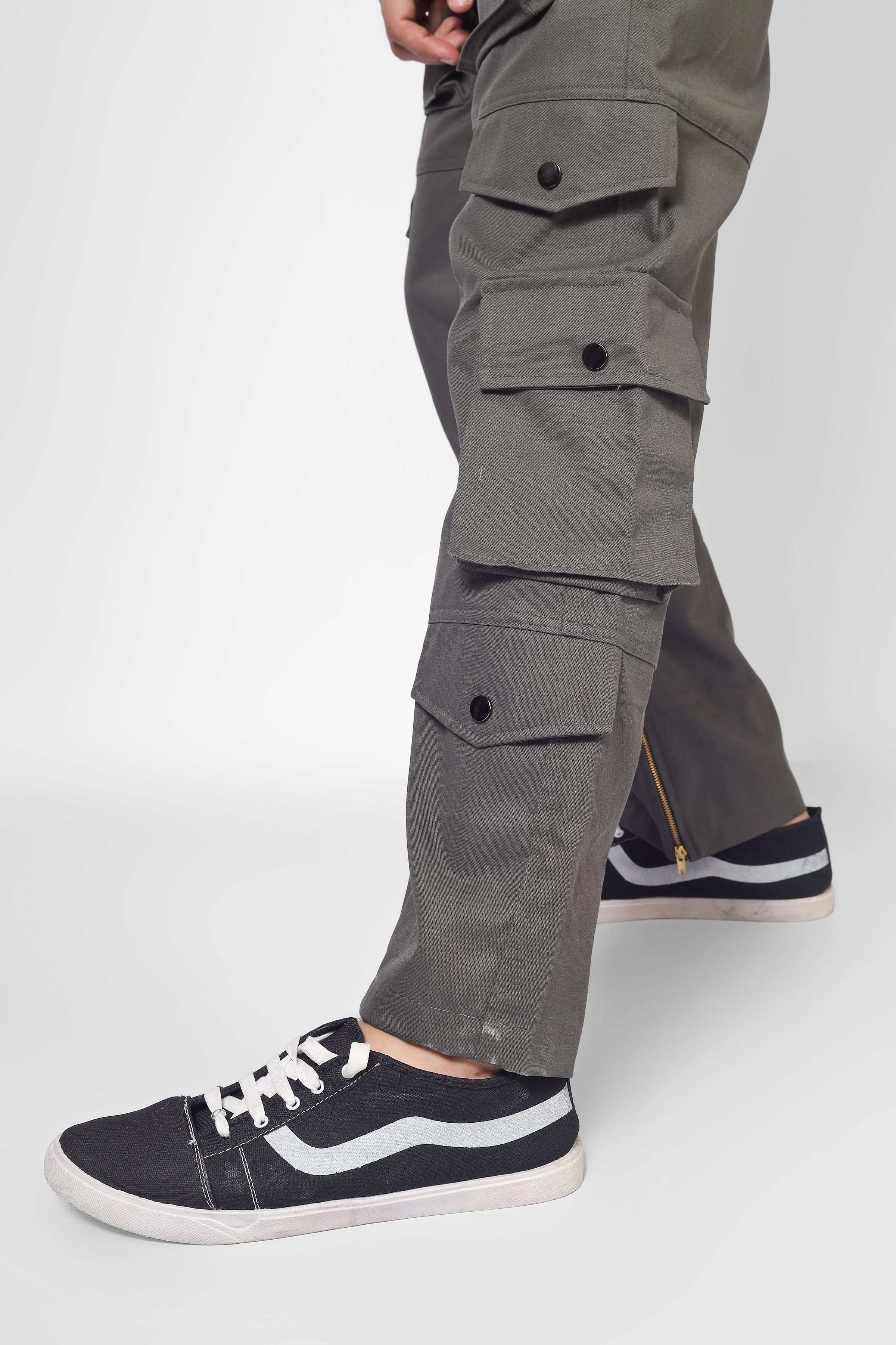 Shadow Grey Cargo pants With 8 Cargo Pocket
